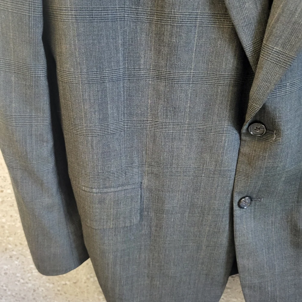 Vintage,Bert Pulitzer, Men's Blazer/Sport Coat, Plaid Tan Details, Size 48 L‎